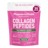 Physician's CHOICE collagen bottle poured into glass for daily use