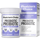 Physician's CHOICE Prebiotic-Probiotic bottle front supports daily digestive health