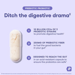 Physician's CHOICE Prebiotic-Probiotic shelf-stable packaging offers convenient daily use