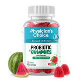 Physician's Choice Probiotic Gummies Watermelon bottle front for daily gut support.