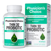Physician's CHOICE probiotic bottle on counter for daily gut support.