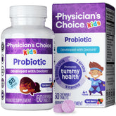 Physician's CHOICE Kids probiotic berry chewable tablet for daily gut balance