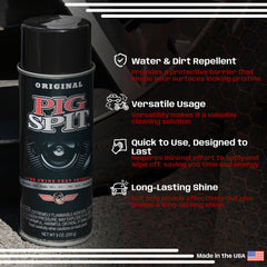PIG SPIT Original applying with microfiber for even coverage and high gloss