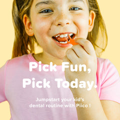 Piico kids floss picks with colorful animal design encourage daily flossing habits.