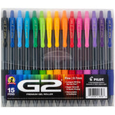 PILOT G2 Rainbow Colors Pack cover showcases vibrant pens for creative writing and note-taking.