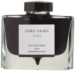 PILOT Iroshizuku Take-Sumi writing sample on paper with shading.