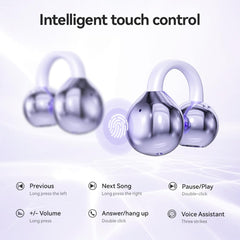 Piluyaa Clip-on Earbuds ultralight at 5.3g for all-day wear during workouts.