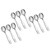 Pimoys bear-pattern toddler spoons for easy self-feeding.