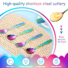 Pimoys toddler spoons with smooth edges for small mouths.