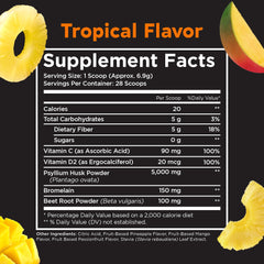 Pinch Magic Sugar Free Fiber Powder label emphasizes vegan gluten-free clean label