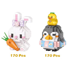 Pinkiwine Easter block duck penguin, themed blocks for Easter learning