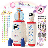 PINSHILE DIY Space Magic Balloon Craft Kit with balloons and rocket pump for creative play