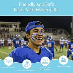 Pintada glitter gels set features sparkling options to enhance cheeks and hairline.