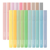 Piochoo pastel highlighters set with soft hues for relaxed reading and planning.