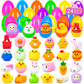 PIONJOY Easter egg fillers pack in a colorful gift box for party favors.