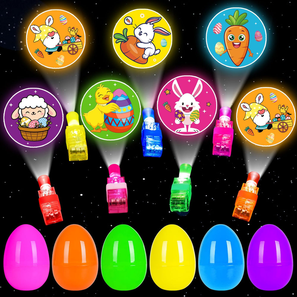 PIONJOY Easter eggs with bunny LED lights glow during hunts