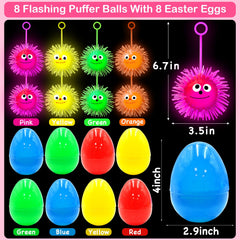 PIONJOY jumbo Easter egg LED puffer ball in green for kid-friendly egg hunts.