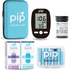 Pip blood glucose monitor kit main unit showing all-in-one testing