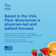 Piper Biosciences LDL gummies in mixed berry bottle offer three flavor choice