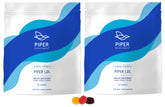 Piper Biosciences LDL gummies in orange bottle for convenient daily flavor variety