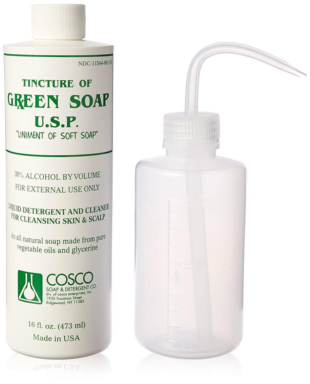 Pirate Face Tattoo Cosco Green Soap 16oz bottle for gentle skin prep before tattooing.