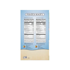 Pirate's Booty cheddar blast bag highlights bold flavor variety for kids.