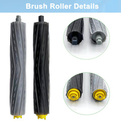 Pivxsnkew Roomba side brushes sweep along edges smoothly.