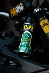 PJ1 Cable Lube label detail highlights rust protection