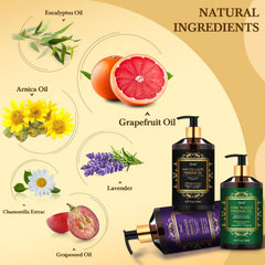 Pjordo anti-cellulite oil bottle on hips and thighs promotes circulation and tone.