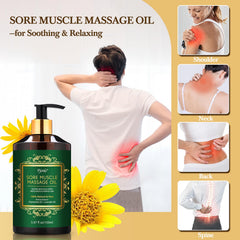 Pjordo arnica sore muscle oil bottle ready for gentle recovery massage.