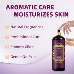 Pjordo lavender massage oil hand-massage shows quick absorption for soft skin.