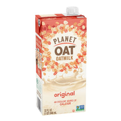 Planet Oat Original Oatmilk glass view highlights creamy texture.