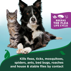 Vet’s Best plant-based ingredients closeup emphasizes gentle pest control for homes with cats.