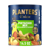 Planters Deluxe Pistachio Mix in a bowl featuring pistachios for a savory, protein-boosting snack.