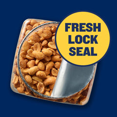 Planters dry roasted peanuts packaging case, bulk kosher snack.