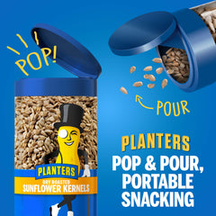 Planters road-trip snack ready in a car-friendly grab-and-go jar.