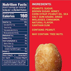 PLANTERS Salted Caramel Peanuts close-up shows crunchy nuts and caramel flavor