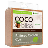 Plantonix Buffered Coco Bliss brick soaking, ideal for rapid hydration of seedlings.