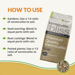 Vermiculite Bliss mixed into potting soil for improved drainage