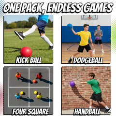 PlayBolt 8.5-inch green playground ball durable for indoor and outdoor use.