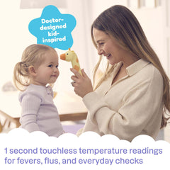 Playhouse MD Instant 1-second readings deliver quick fever checks while your child sleeps.