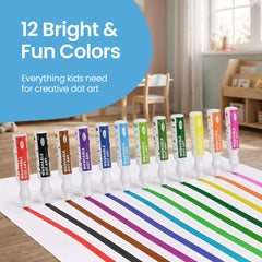 Playkidiz Darice dot markers washable formula makes cleanup quick after activities.