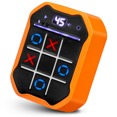 PlayRoute electronic Tic-Tac-Toe handheld front view with bright score display for quick rounds.