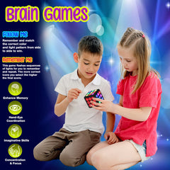 PlayRoute light-show mode displaying vibrant visuals for relaxing play.