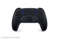 PlayStation DualSense Midnight Black back view reveals refined contours and premium finish.
