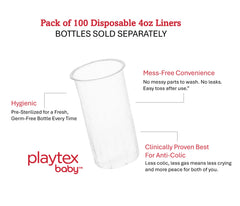 Playtex Baby Nurser liners inside bottle fit ensures leak-free feeding