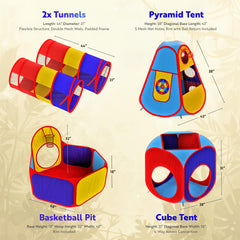 Playz crawl tunnels and pop-up playhouse encourage creative, safe exploration.