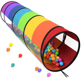 Playz extra-large tunnel for baby crawl in a bright playroom.