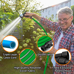 PLEASELIFT garden hose lightweight design for easy handling during yard chores.