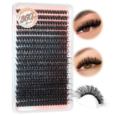Pleell lash clusters 360pcs dense-80D for voluminous, weightless lashes all day.